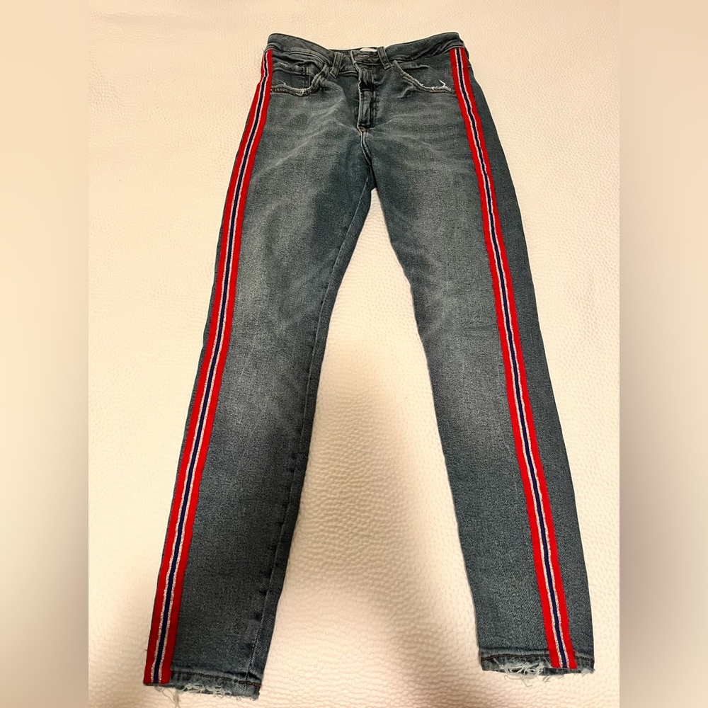 Red Stripe Zara Jeans
